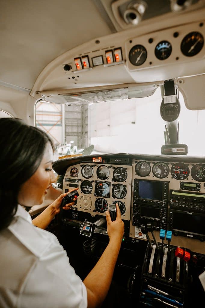 Private pilot preparing for takeoff in a small aircraft, illustrating independent pathways in careers in aviation