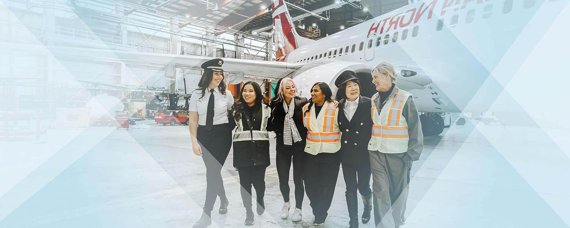 Future pilots, mechanics, and aviation leaders – all women – collaborate and learn at Elevate Aviation Learning Center.